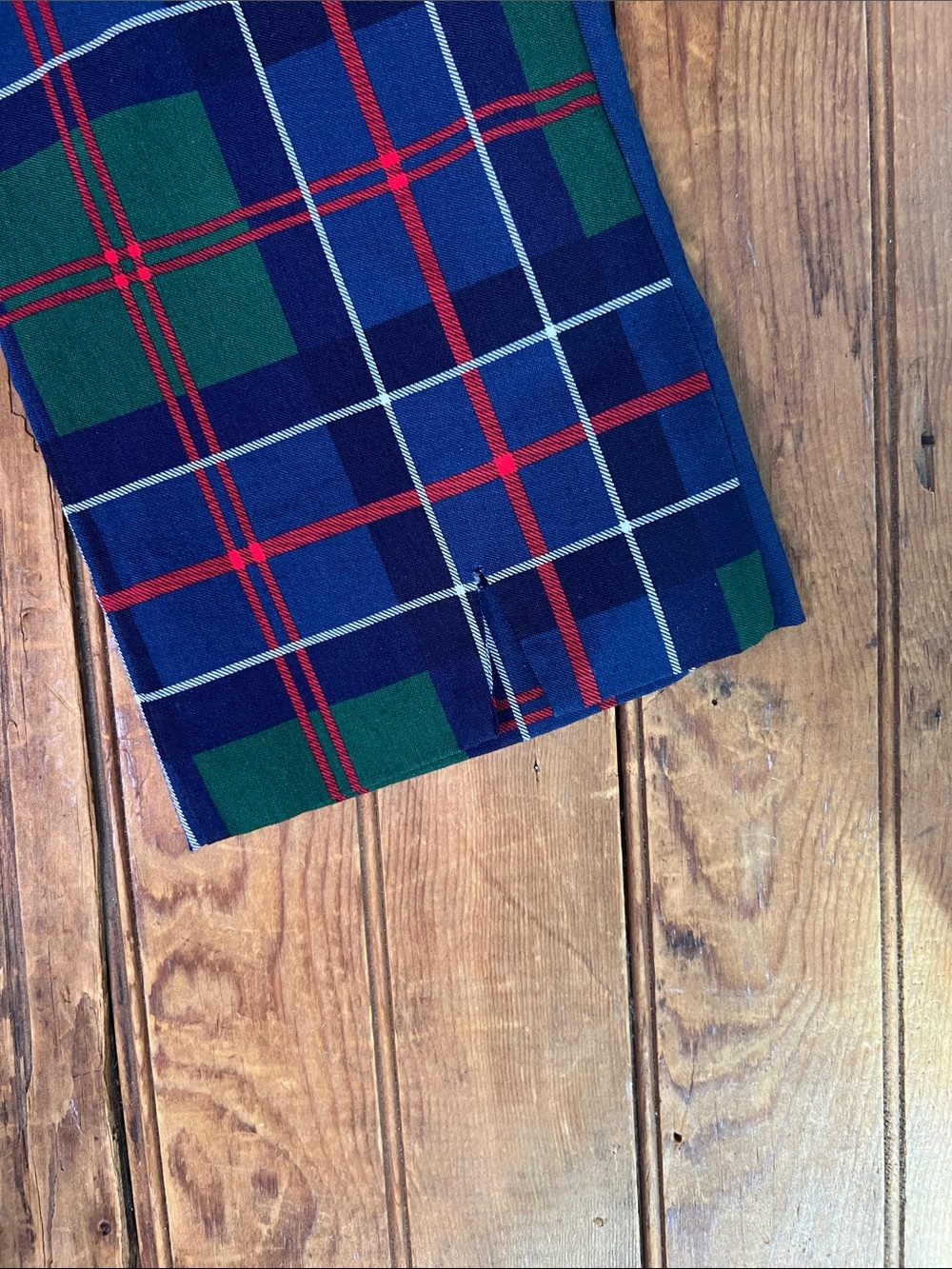 Gretchen Scott Designs Plaid Pants Trousers Navy Red Green size large EUC - Picture 10 of 11
